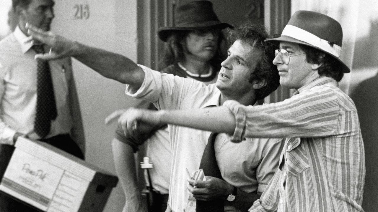 François Truffaut et Steven Spielberg sur le tournage de Rencontre du troisième type