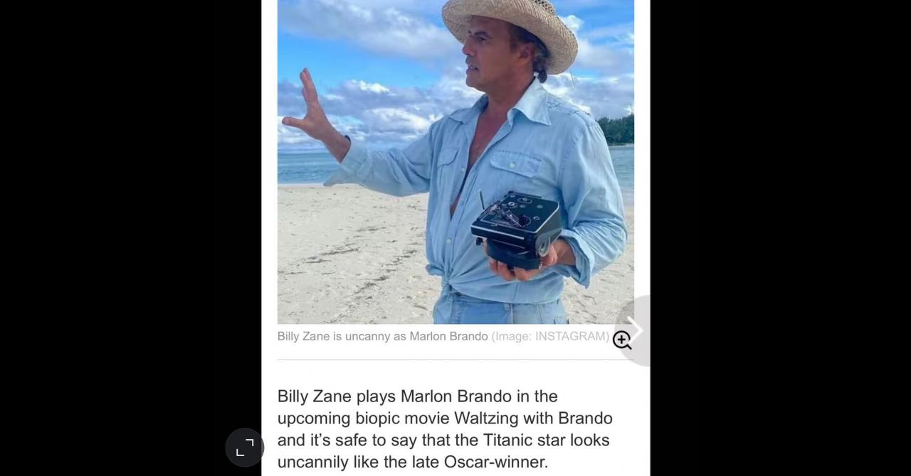 La transformation incroyable de Billy Zane en Marlon Brando [photos]