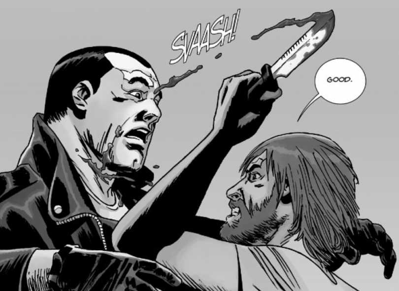 The Walking Dead : Negan dicte sa loi de la peur dans un nouvel extrait